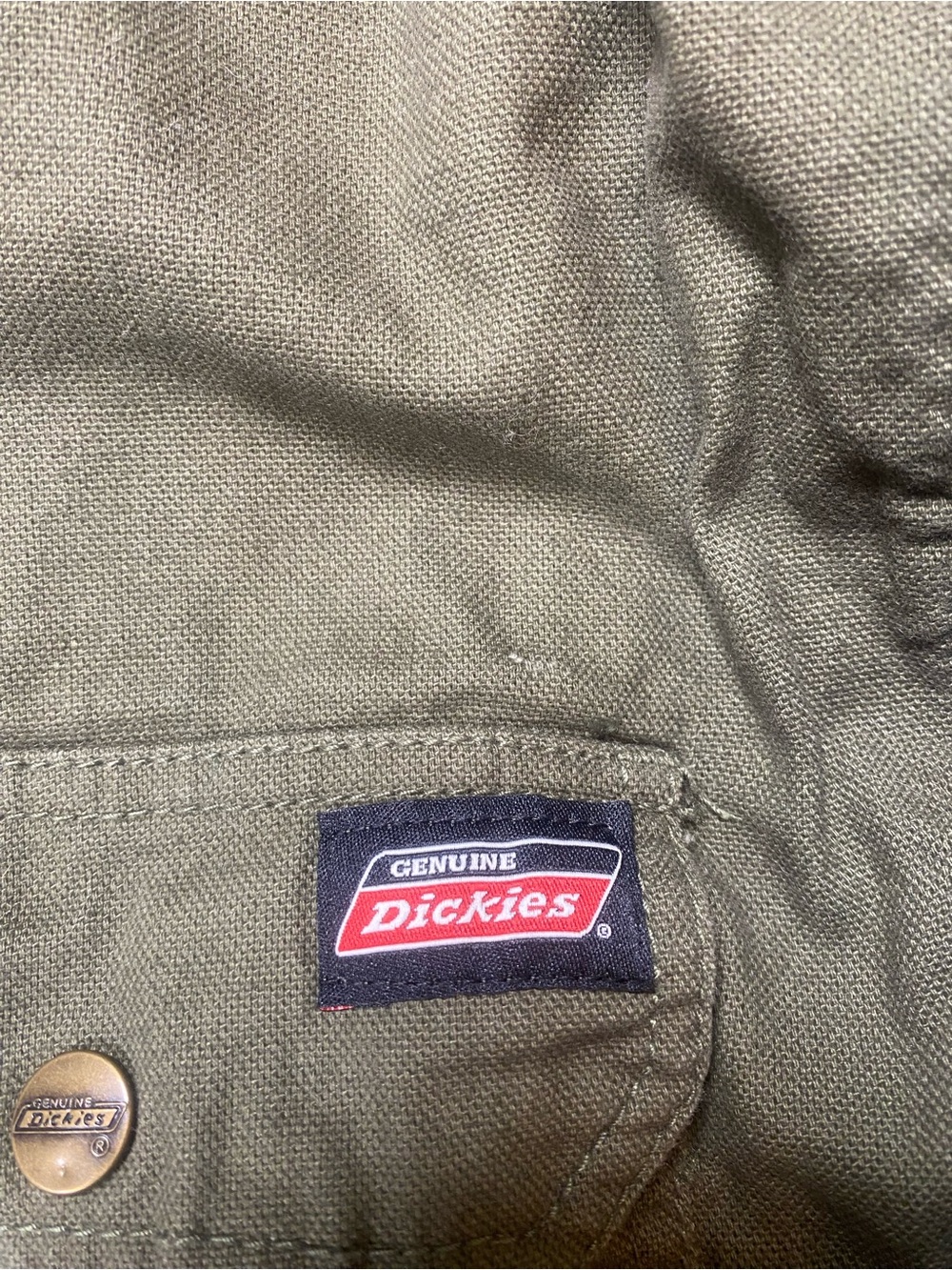 Dickies Olive Green Field Jacket with Gray Hood. See description. - Picture 4 of 11